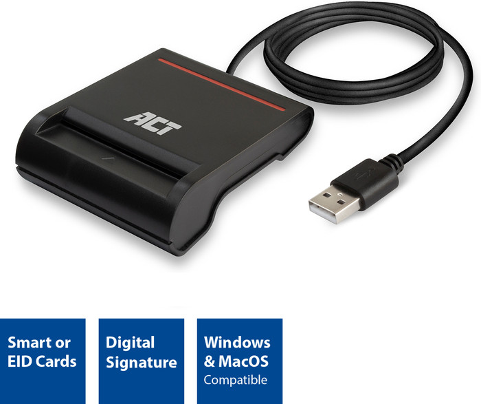 ACT USB 2.0 Smart Card ID reader détail