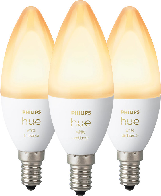 Philips Hue Ampoule Bougie White Ambiance E14 Lot de 3 Main Image