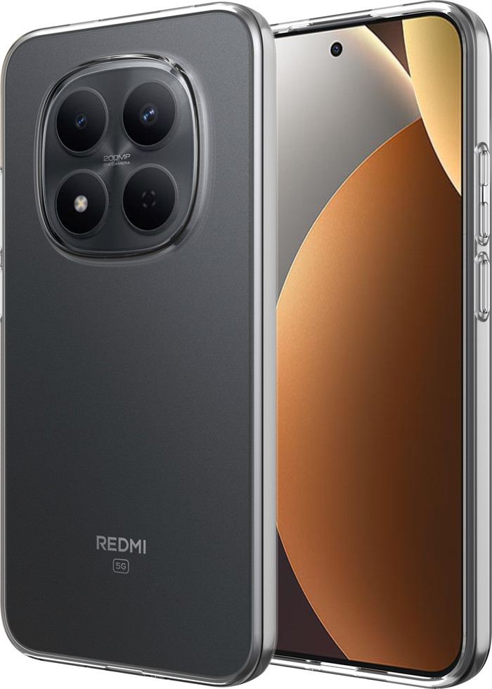 Just in Case Soft Design Xiaomi Redmi Note 15 Pro+ 5G Back Cover Transparant voorkant