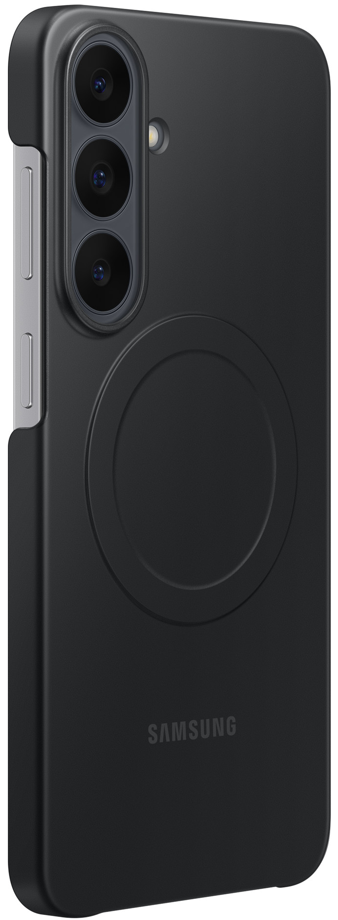 Samsung Galaxy S26 FE Siliconen Slim Back Cover met Magneet Zwart rechterkant