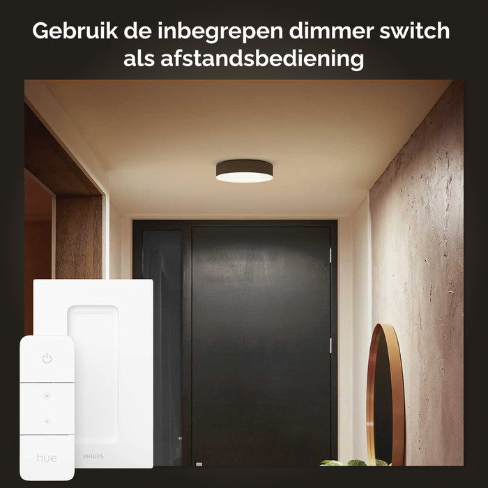 Philips Hue Enrave M plafondlamp White Ambiance Zwart null