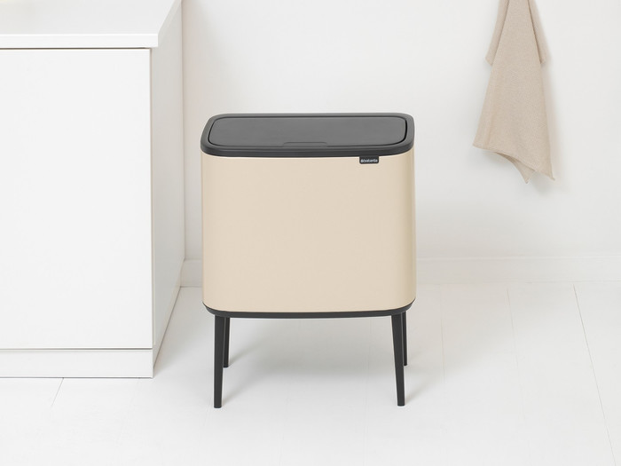 Brabantia Bo Touch Bin Poubelle 3 x 11 Litres Soft Beige produit à l'usage
