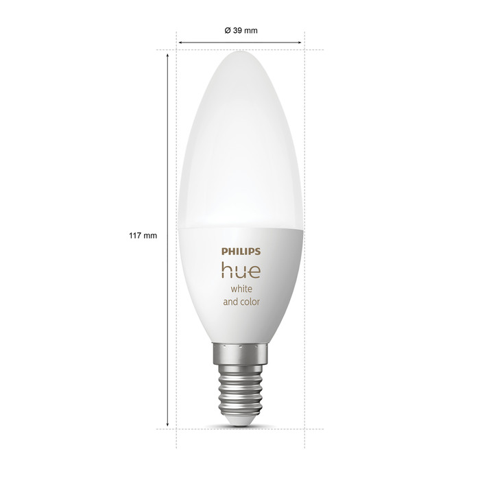 Philips Hue White and Color E14 6-pack front