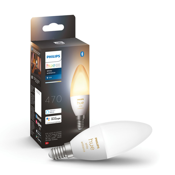 Philips Hue Ampoule Bougie White Ambiance E14 Ampoule Séparée Main Image