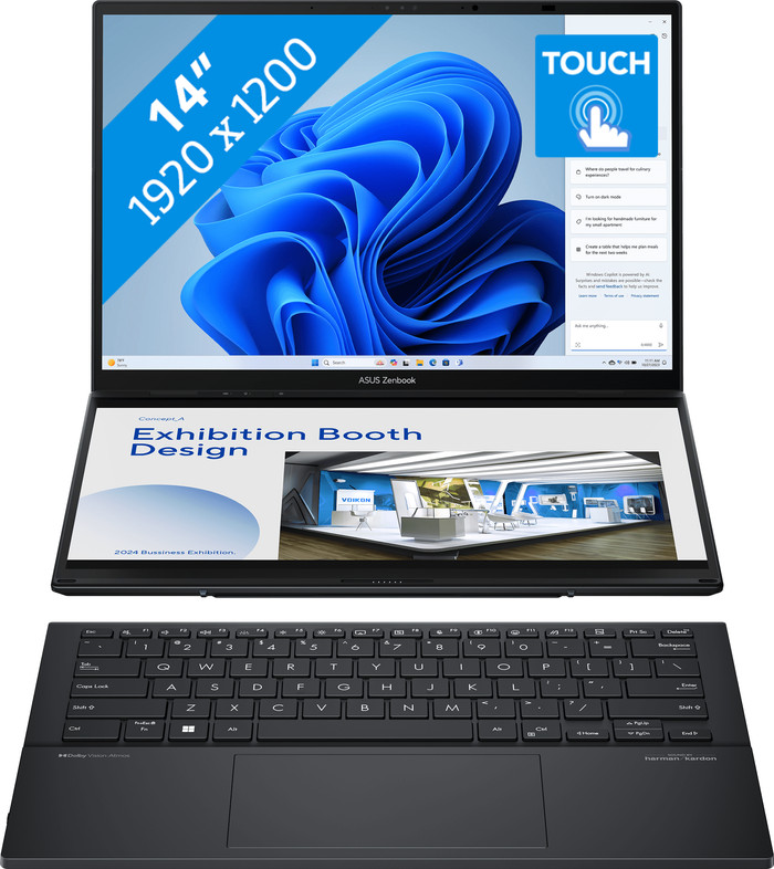 ASUS Zenbook Duo OLED Copilot+ PC UX8406CA-QL038W-BE Azerty Main Image