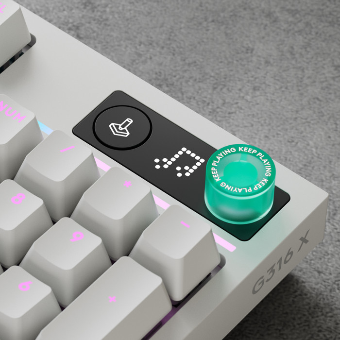 Logitech G316 X 98 Bedrade Gaming Toetsenbord Azerty Wit detail