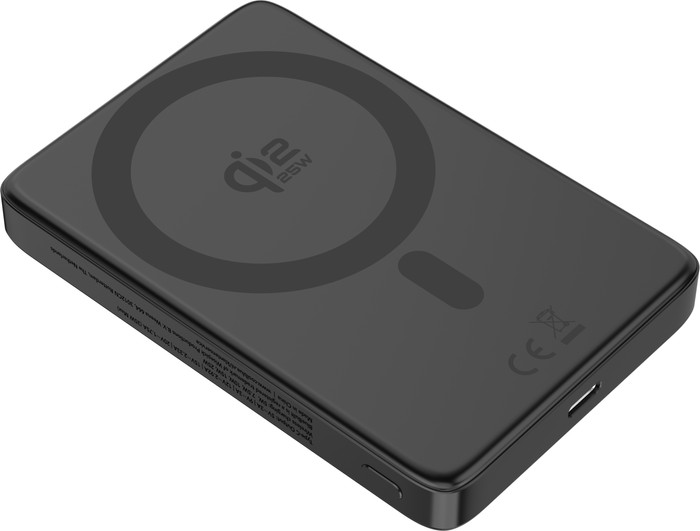 BlueBuilt Draadloze Powerbank met Qi2.2 en MagSafe 10.000 mAh met Snelladen 25 Watt Grijs voorkant