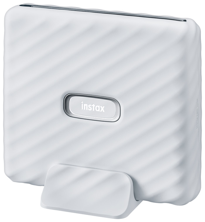 Fujifilm Instax Link WIDE Wit + Fujifilm Instax WIDE Film 10 x 2 pak product in gebruik