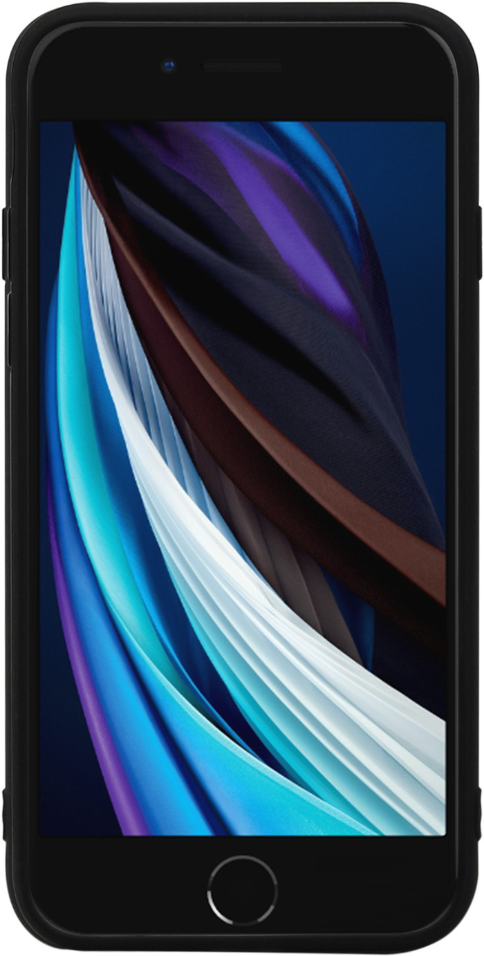 BlueBuilt Soft Case Apple iPhone SE 2022 / SE 2020 / 8 / 7 Back cover Zwart voorkant