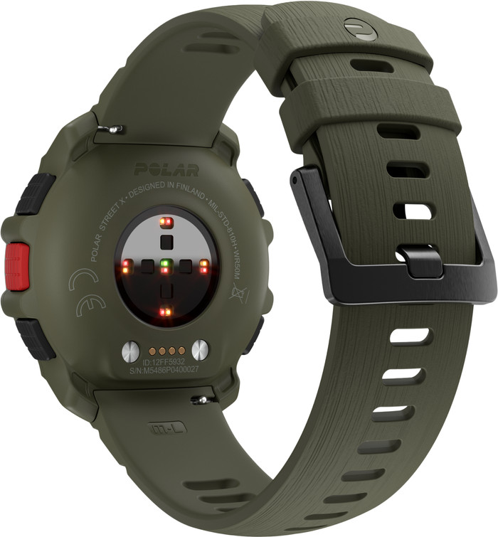 Polar Siliconen Bandje Groen 22mm S/L product in gebruik