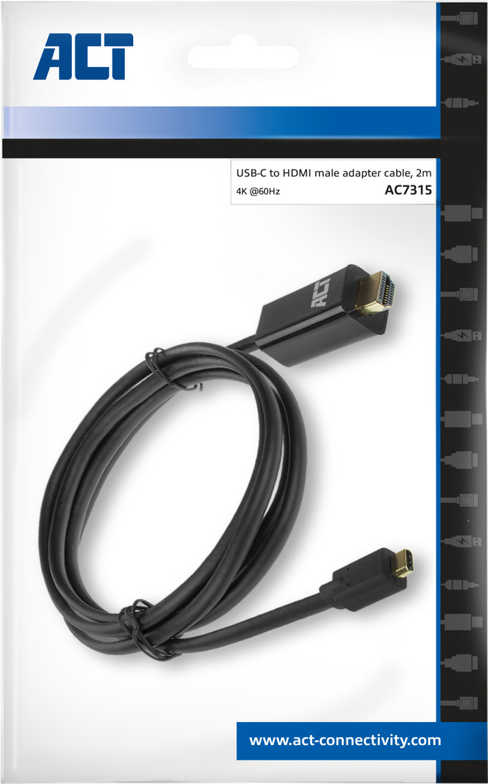ACT USB-C to HDMI Cable 2m packaging