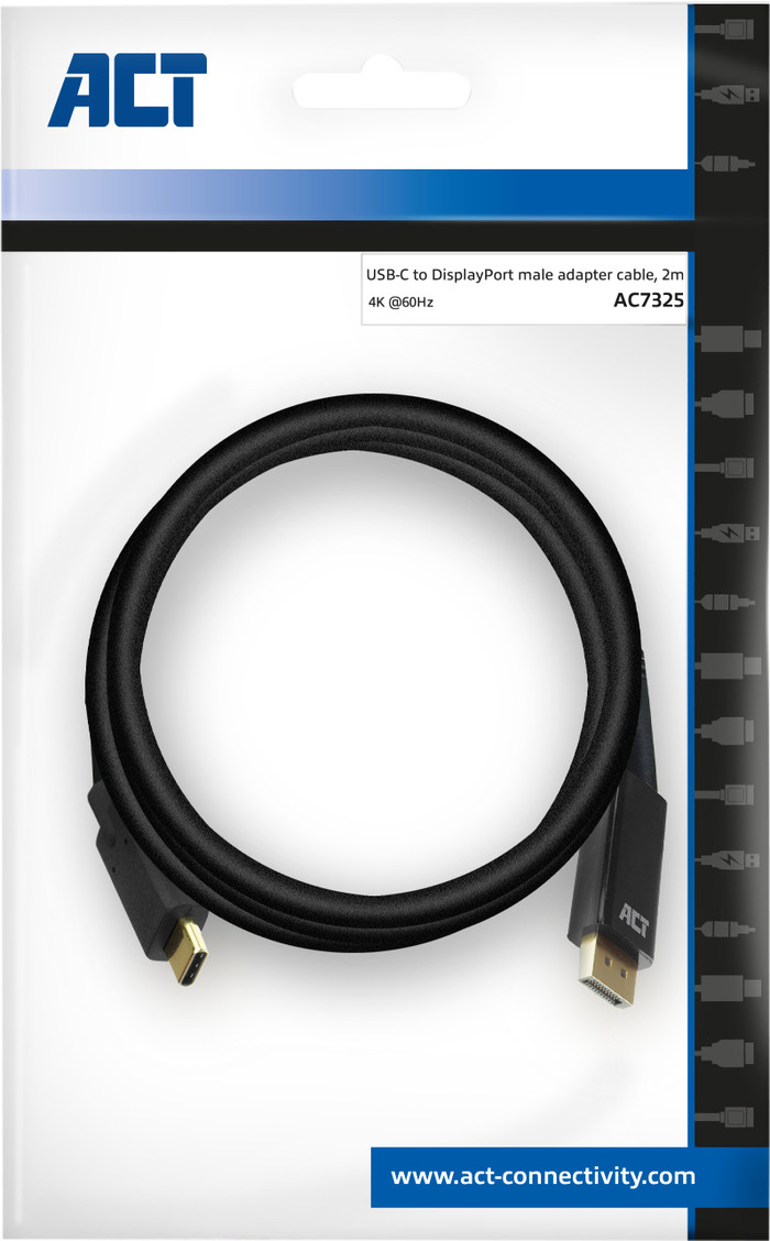 ACT USB-C to DisplayPort Cable 2m packaging