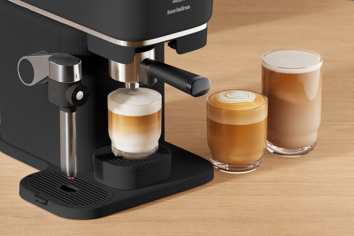 Philips Baristina Latte BAR400/60 Zwart product in gebruik