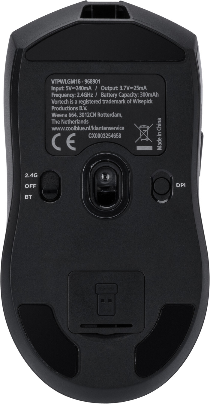 Vortech Pro Souris Gamer Sans Fil Noir dessous