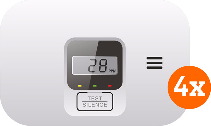 ELRO Blue Line Détecteur de Monoxyde de Carbone (10 ans) Lot de 4 Main Image