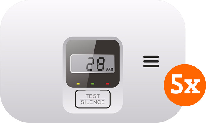 ELRO Blue Line Détecteur de Monoxyde de Carbone (10 ans) Lot de 5 Main Image