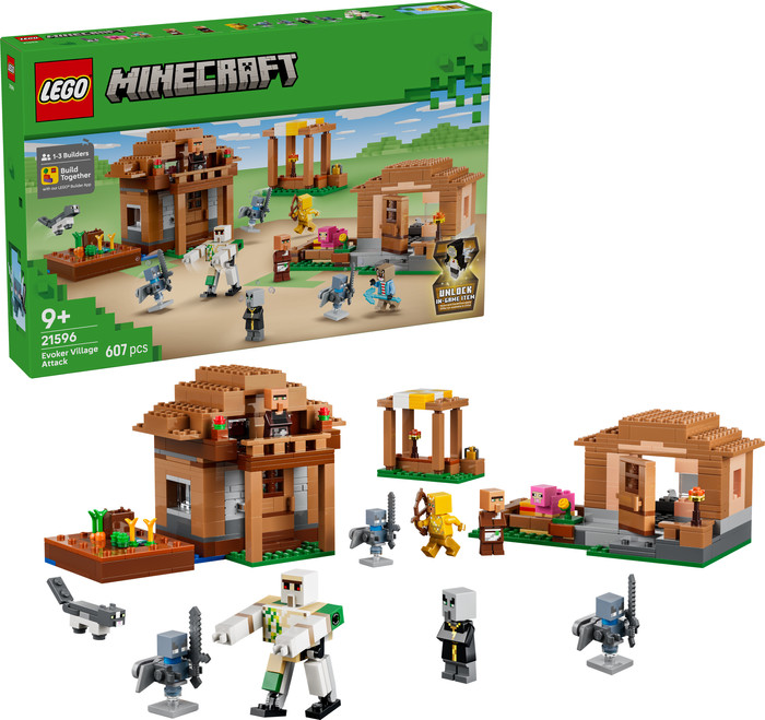 LEGO Minecraft - L'Évocateur à l'Attaque du Village 21596 côté droit