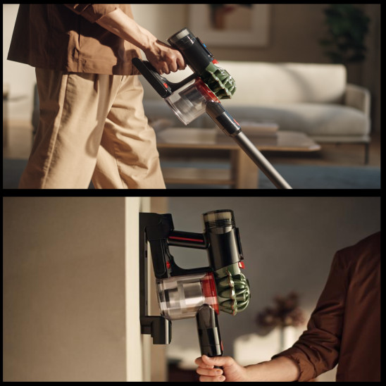 Dyson V8 Cyclone Fluffy product in gebruik