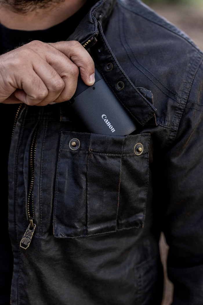 Canon Powershot Zoom Black product in use