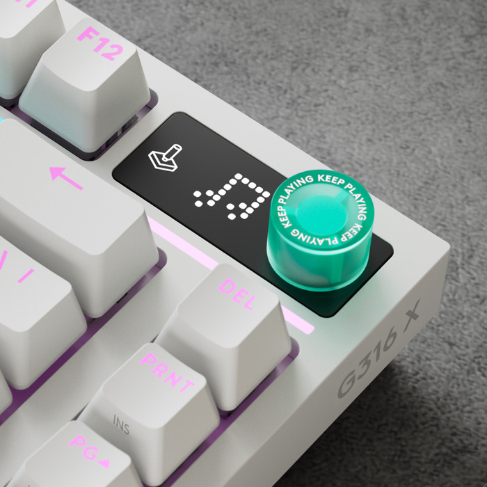 Logitech G316 X 75 Gaming Toetsenbord Wit Azerty detail