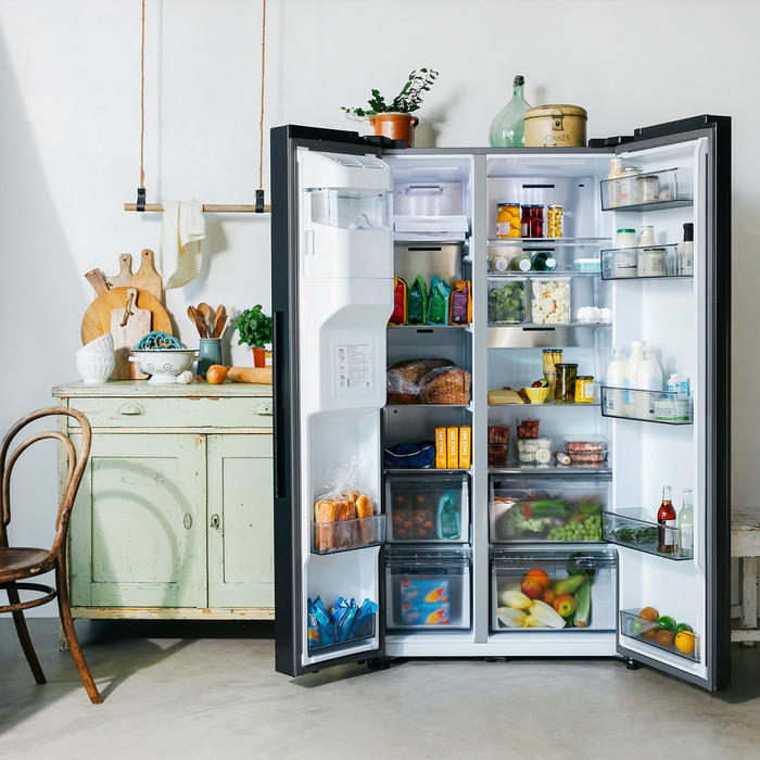 Samsung RS6HA8891SL Family Hub product in gebruik