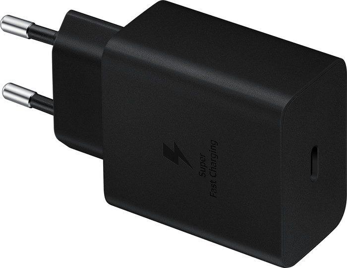 Samsung Super Fast Charging Chargeur 45 W + Câble USB-C 1,8 m Matière Synthétique Noir avant