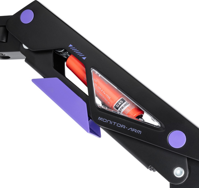 Vortech Bras d'Écran PC avec Vérin à Gaz détail