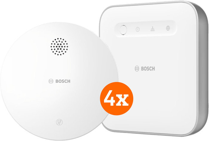 Bosch Draadloze Rookmelder 4-Pack + Bosch Smart Home Controller Main Image