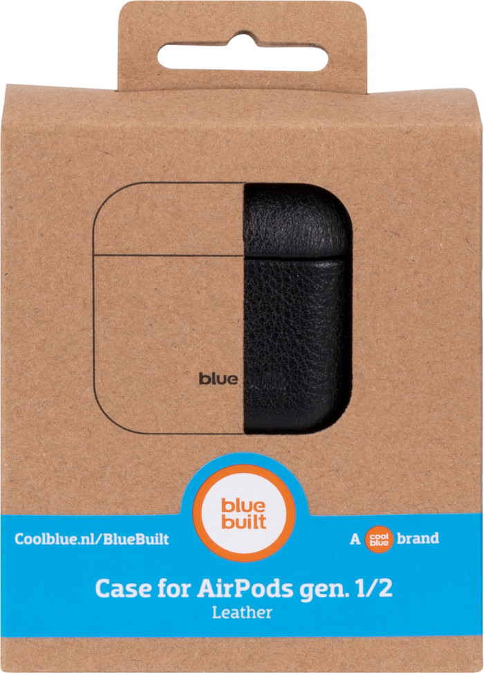 BlueBuilt Étui pour AirPods Gen 1/2 Cuir Noir null