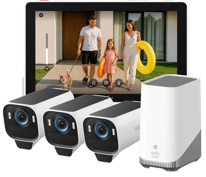 eufyCam S3 Pro 3-Pack + Smart Display E10 Main Image