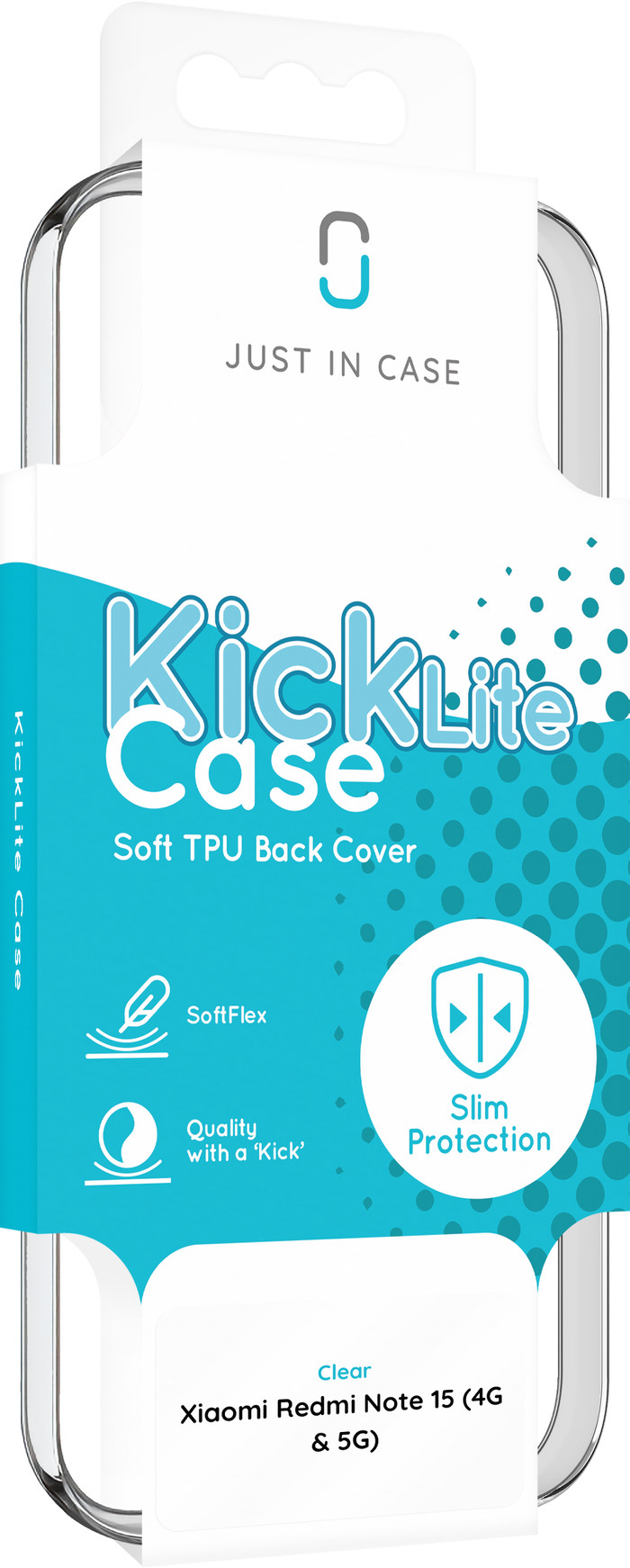 Just in Case Soft Design Xiaomi Redmi Note 15 Back Cover Transparant verpakking
