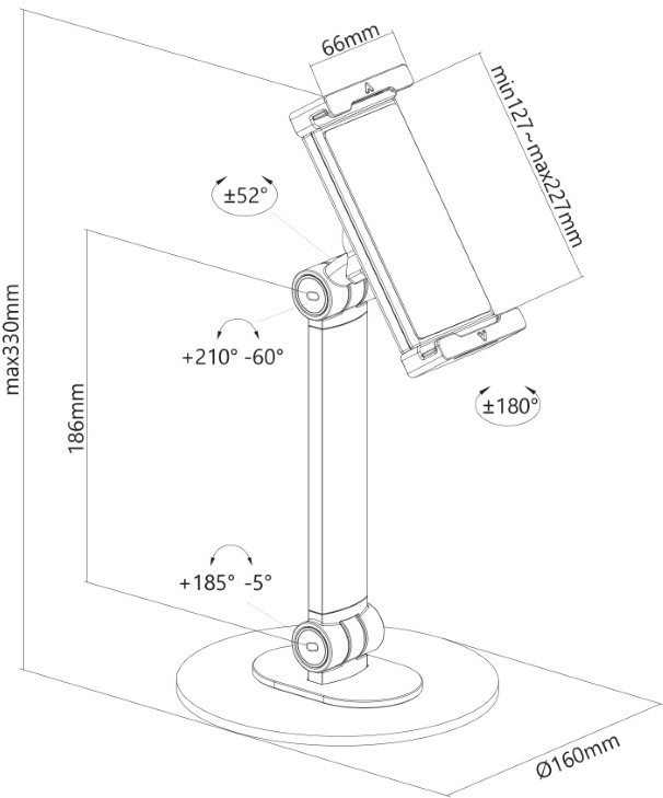 Neomounts DS15-540BL1 Tablet Mount Black visual supplier