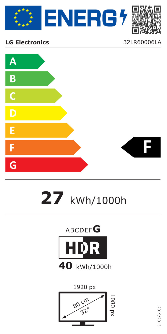 LG Led 32" LR60006 (2026) energielabel