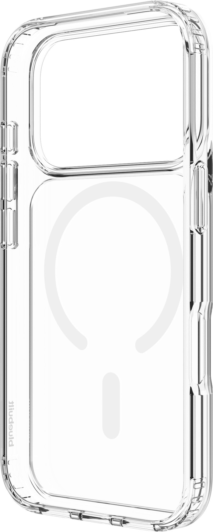 BlueBuilt Protective Back Cover avec MagSafe iPhone 17 Pro Transparent + BlueBuilt iPhone 17 Pro Protège-écran Verre côté gauche