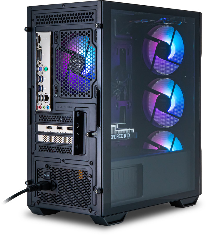 Cobalt x Powered by MSI - Tier 1 - RTX 3050 - Ryzen 5 5500 - 16GB - 500GB SSD achterkant