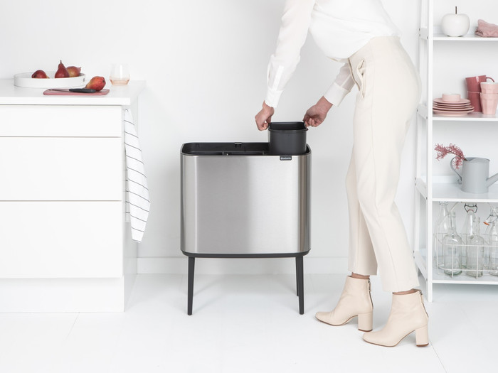 Brabantia Bo Touch Bin Poubelle 3 x 11 Litres Matt Steel Anti-Traces de Doigts produit à l'usage