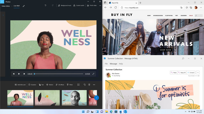Windows 11 Home 64-bit NL product in gebruik