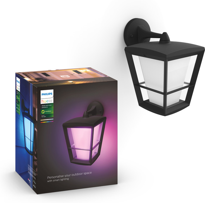 Philips Hue Econic Wall Lamp White and Color Black Hanging null