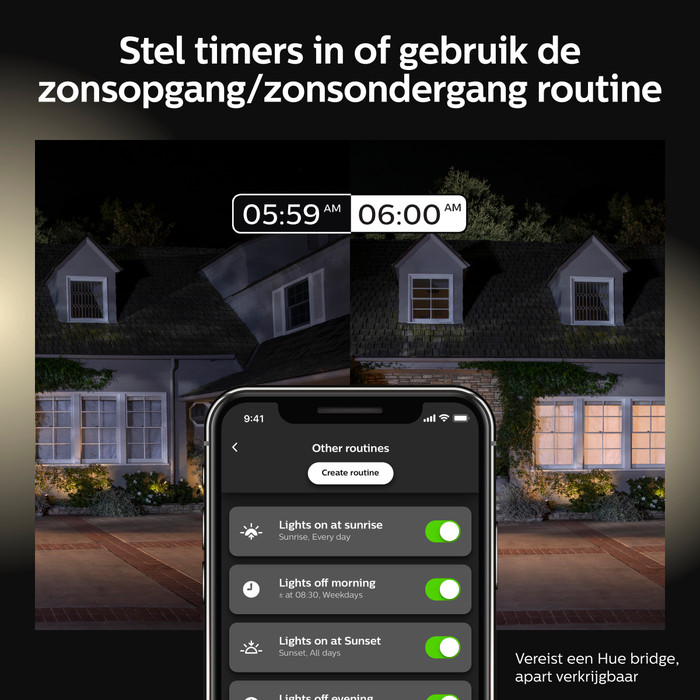 Philips Hue Impress sokkellamp White and Color zwart laag uitbreiding null