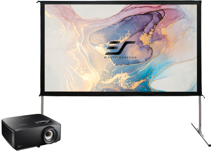 Optoma Photon Beam PK52 + Elite Screens Yard Master 2 110" Main Image