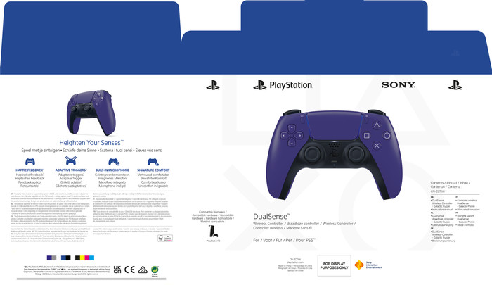 Sony PlayStation 5 DualSense Wireless Controller Galactic Purple packaging