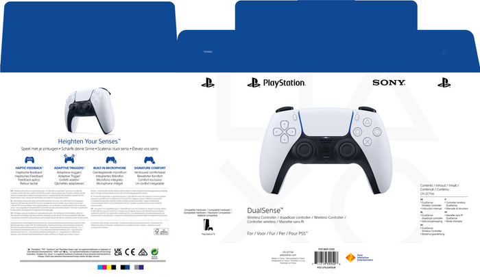 PlayStation 5 Slim Slim Edition + Pack Fortnite + Façades Noir + Manette Supplémentaire Blanc emballage
