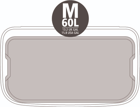 Brabantia Bo Touch Bin Hi Trash Can 60L with Plastic Inner Bucket - White null