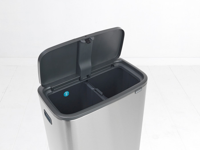 Brabantia Bo Touch Bin Hi Trash Can 2x 30L Matte Steel Fingerprint Proof null