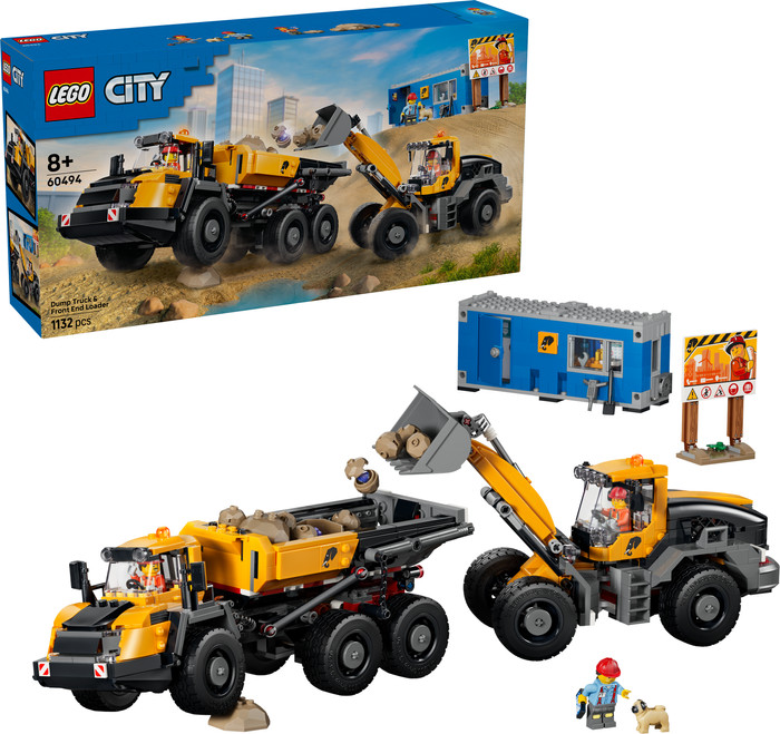 LEGO City - Le Camion-benne et la Chargeuse Frontale 60494 côté droit