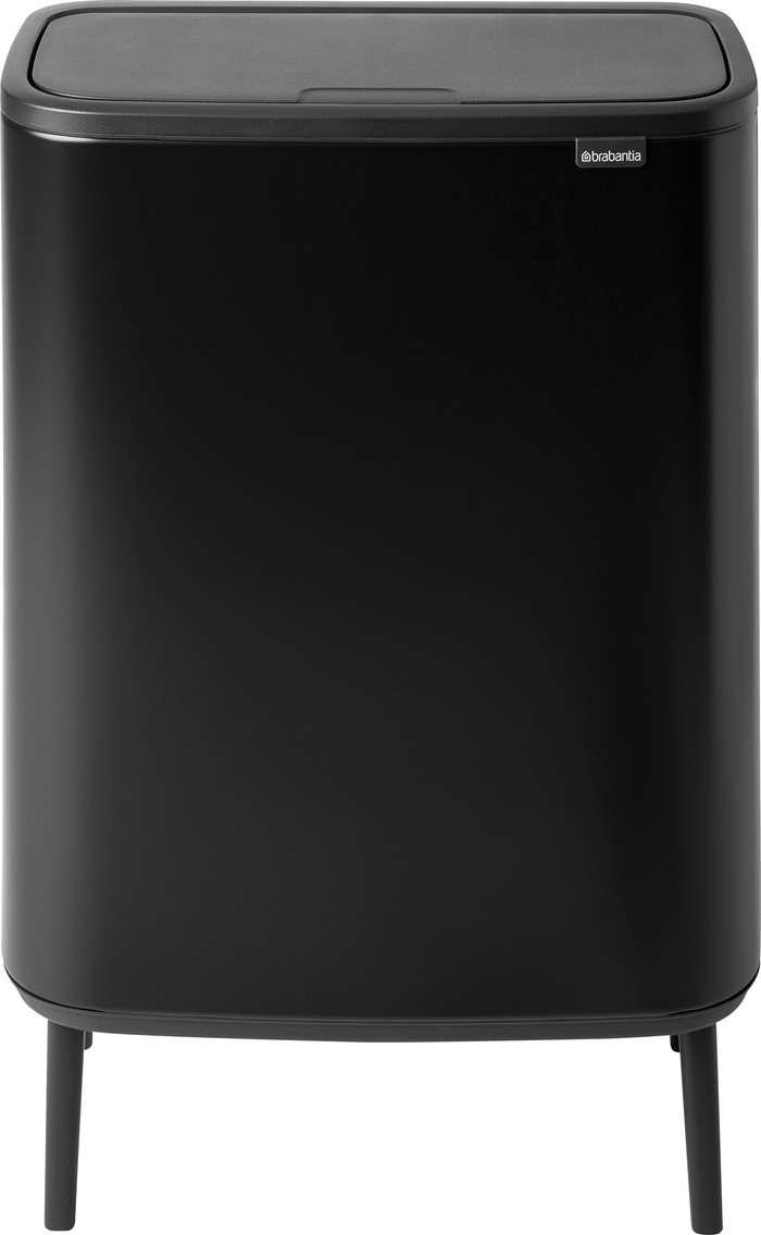 Brabantia Bo Touch Bin Hi Trash Can 2x 30L Matte Black Main Image