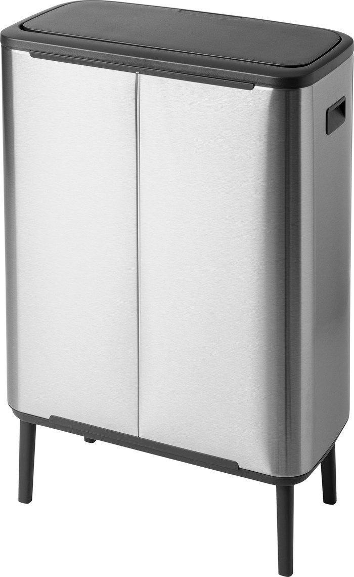 Brabantia Bo Touch Bin Hi Trash Can 2x 30L Matte Steel Fingerprint Proof null