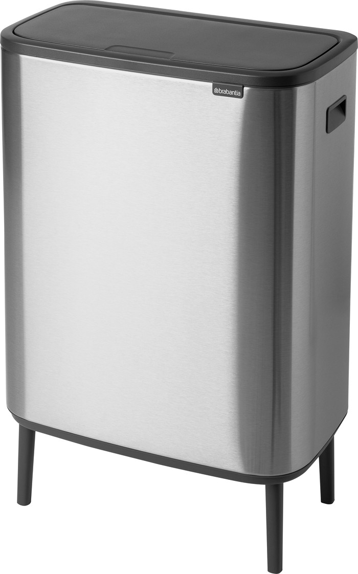 Brabantia Bo Touch Bin Hi Trash Can 2x 30L Matte Steel Fingerprint Proof null