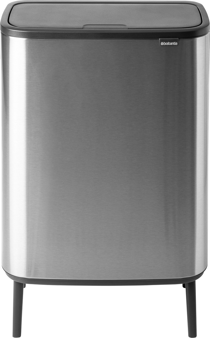 Brabantia Bo Touch Bin Hi Trash Can 2x 30L Matte Steel Fingerprint Proof null