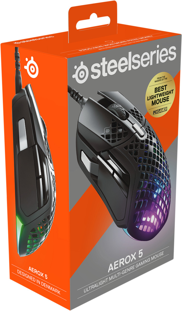 SteelSeries Aerox 5 Wired Gaming Mouse Black null